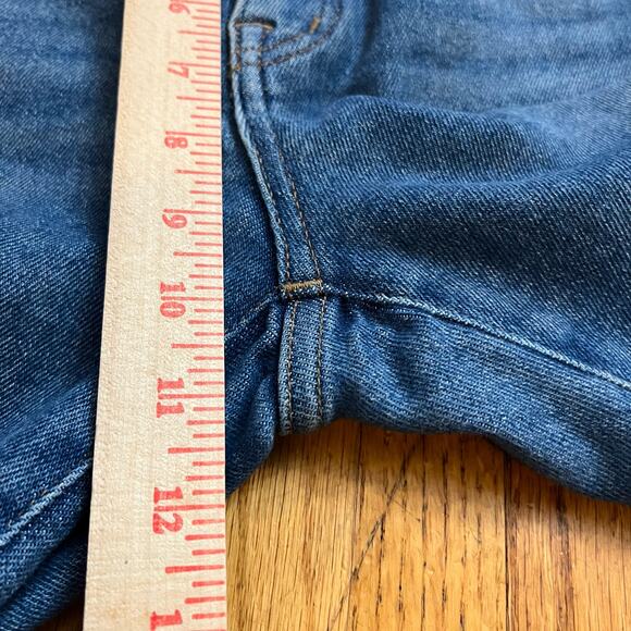 Madewell Jeans Womens 26 Cali Demi Boot Blue Denim Raw Hem - Picture 10 of 12